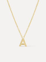Gold Initial Necklace - Letter Necklace