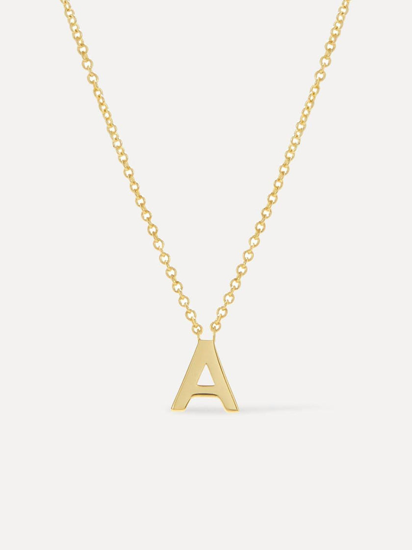 Gold Initial Necklace - Letter Necklace