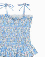 Ruched Swimsuit in Blue Betsy