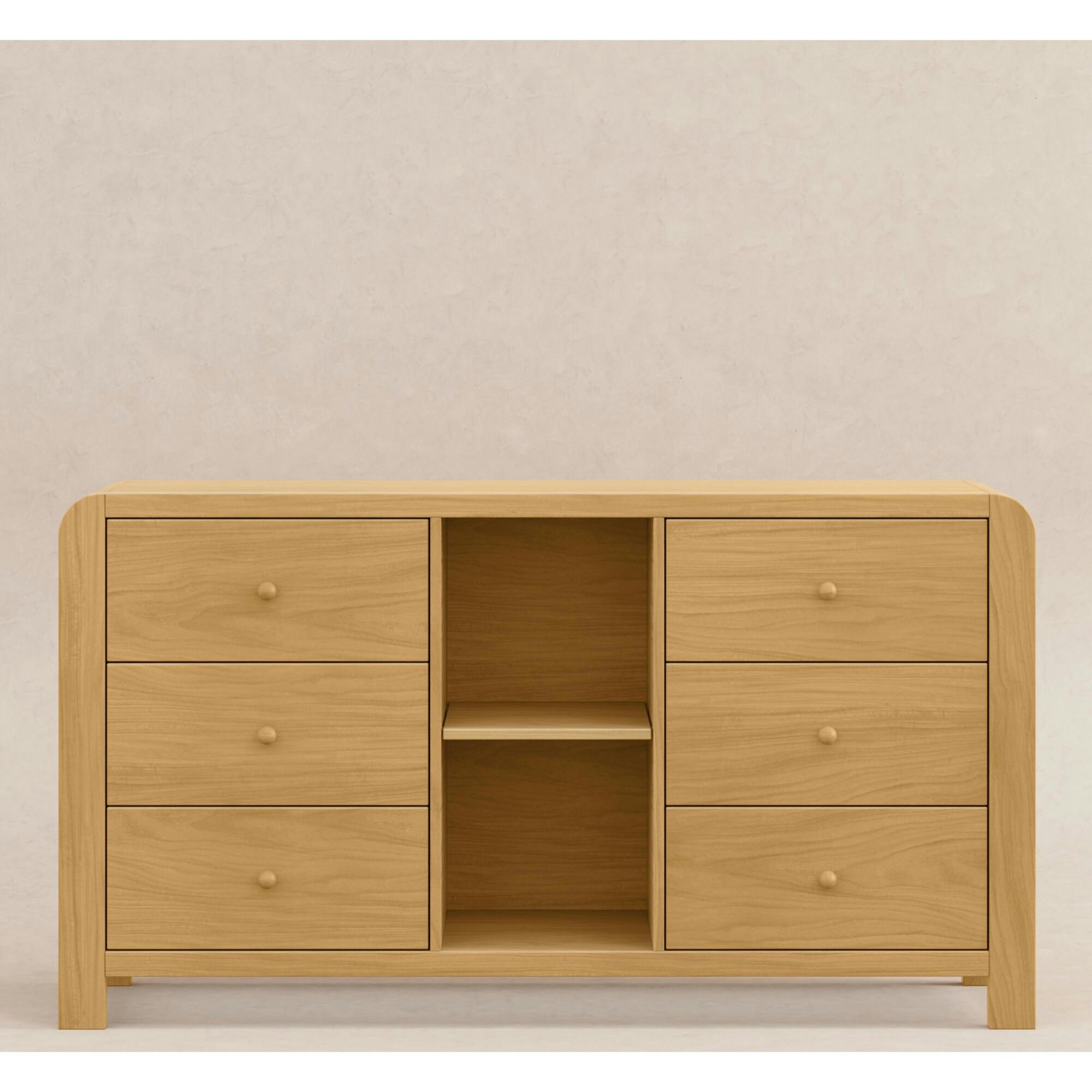 TipToe 6-Drawer Assembled Dresser With Cubbies In