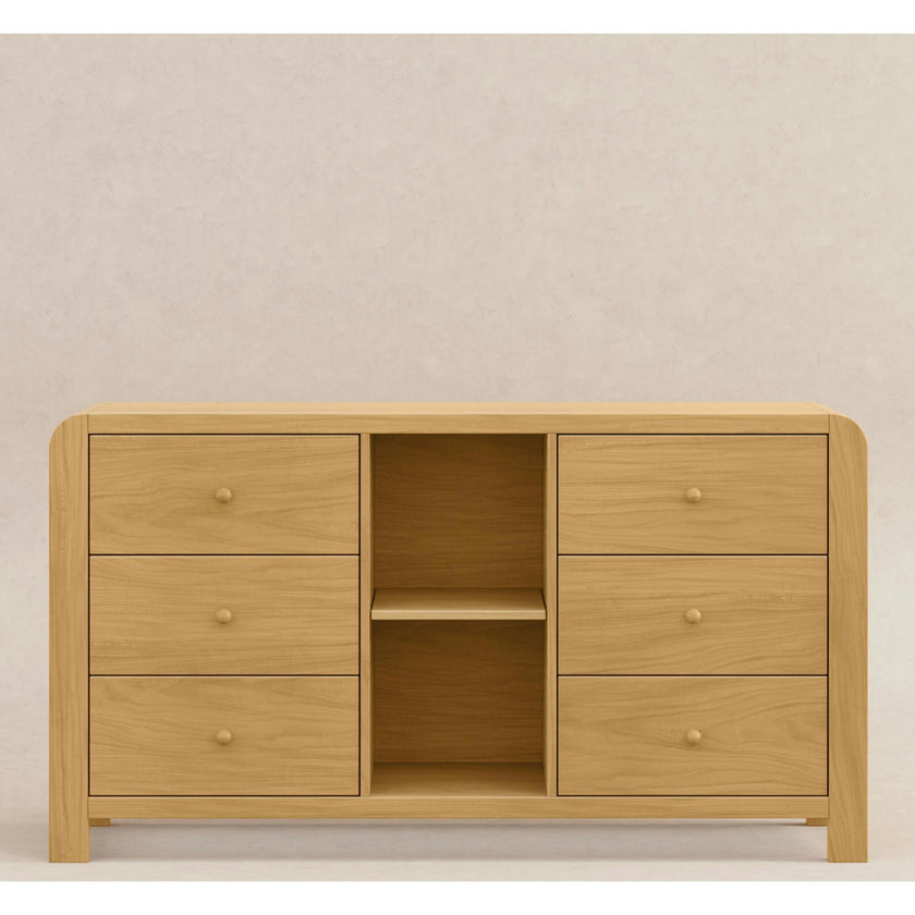 TipToe 6-Drawer Extra Wide Assembled Dresser with Cubbies (62")