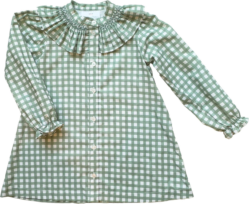 Molly Anne Dress in Field Check Sage