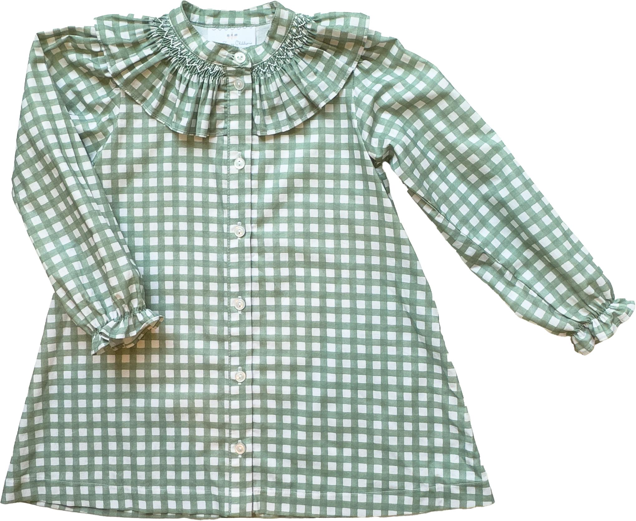 Molly Anne Dress in Field Check Sage