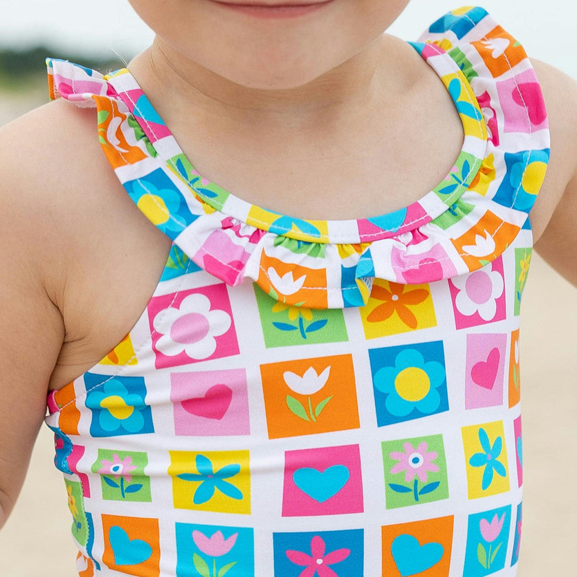 Patchwork Floral Swimsuit