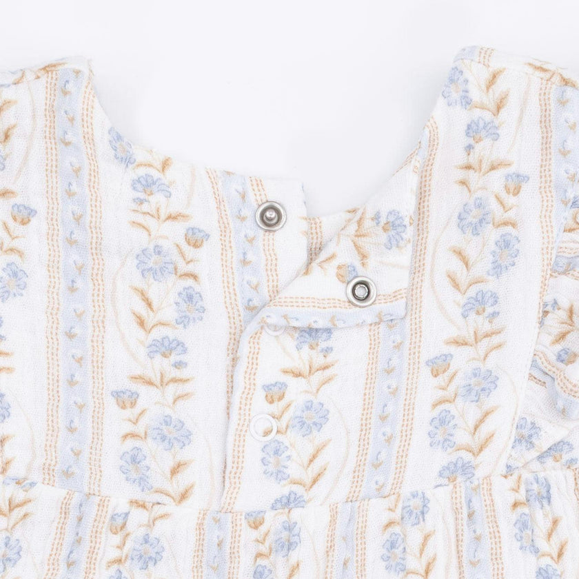 Catarina Floral - Long Sleeve Ruffle Tunic and Smocked Waist Pant