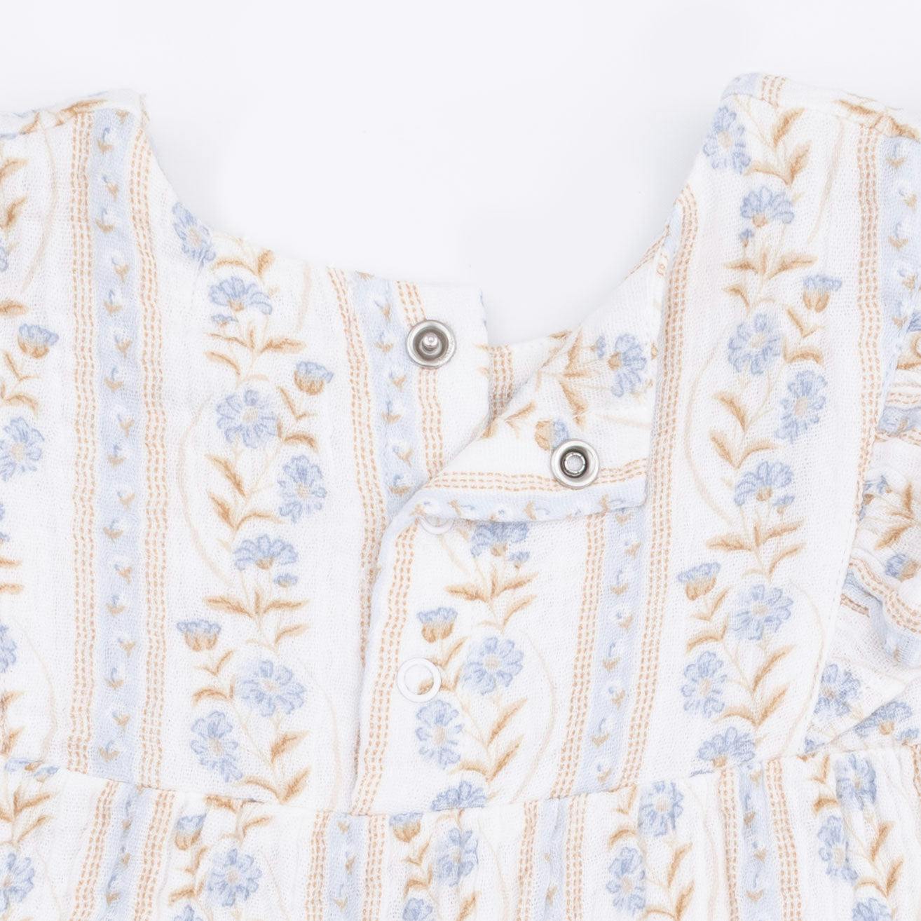 Catarina Floral - Long Sleeve Ruffle Tunic and Smocked Waist Pant