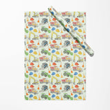 Construction Vehicles Gift Wrap