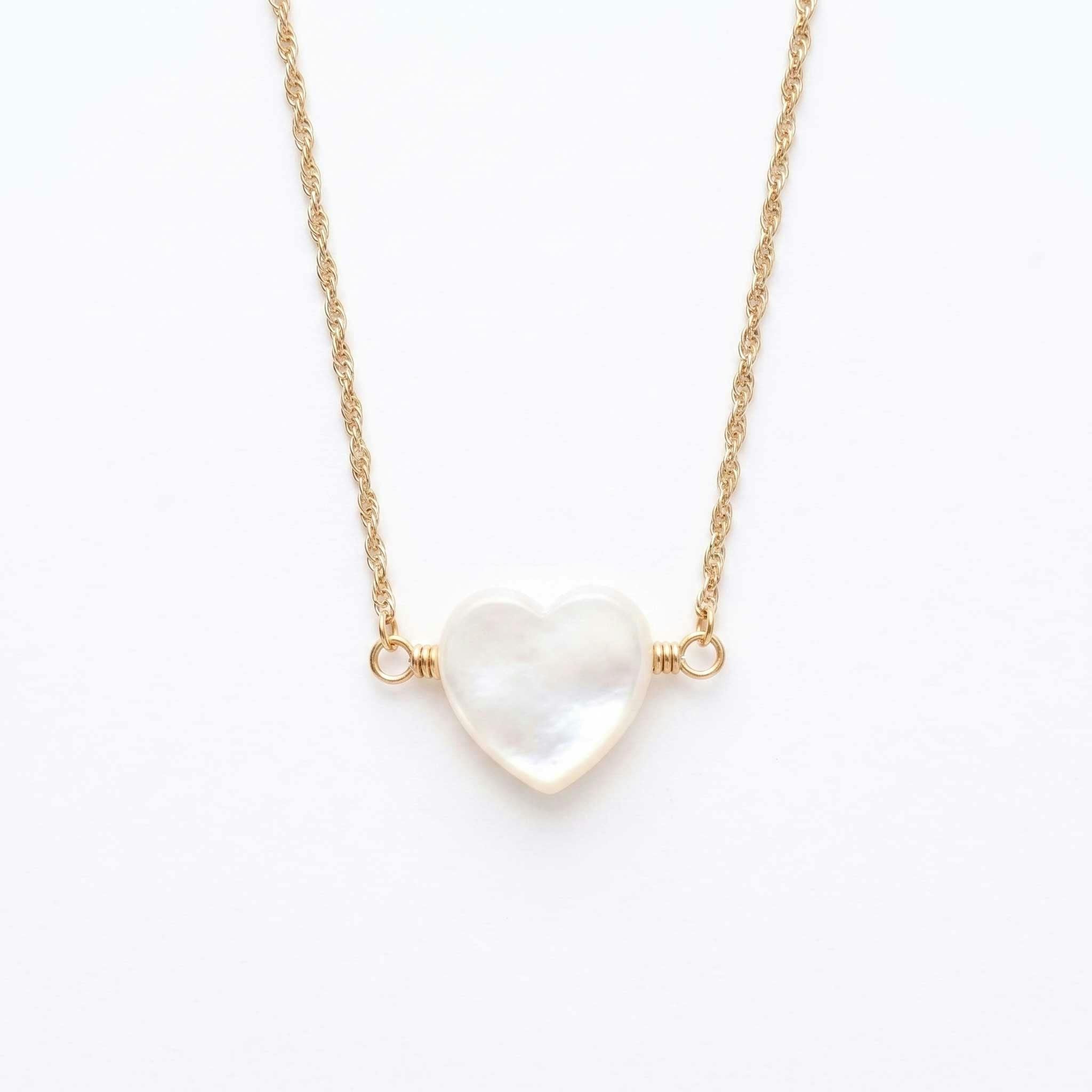 Mother of Pearl Heart Necklace