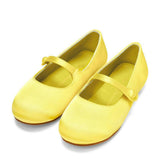 Elin Satin Glossy Leather Pointed-Toe Mary Janes