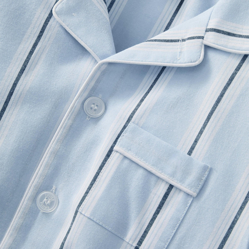 Kid's Twill Pajama Set in Coastal Stripe