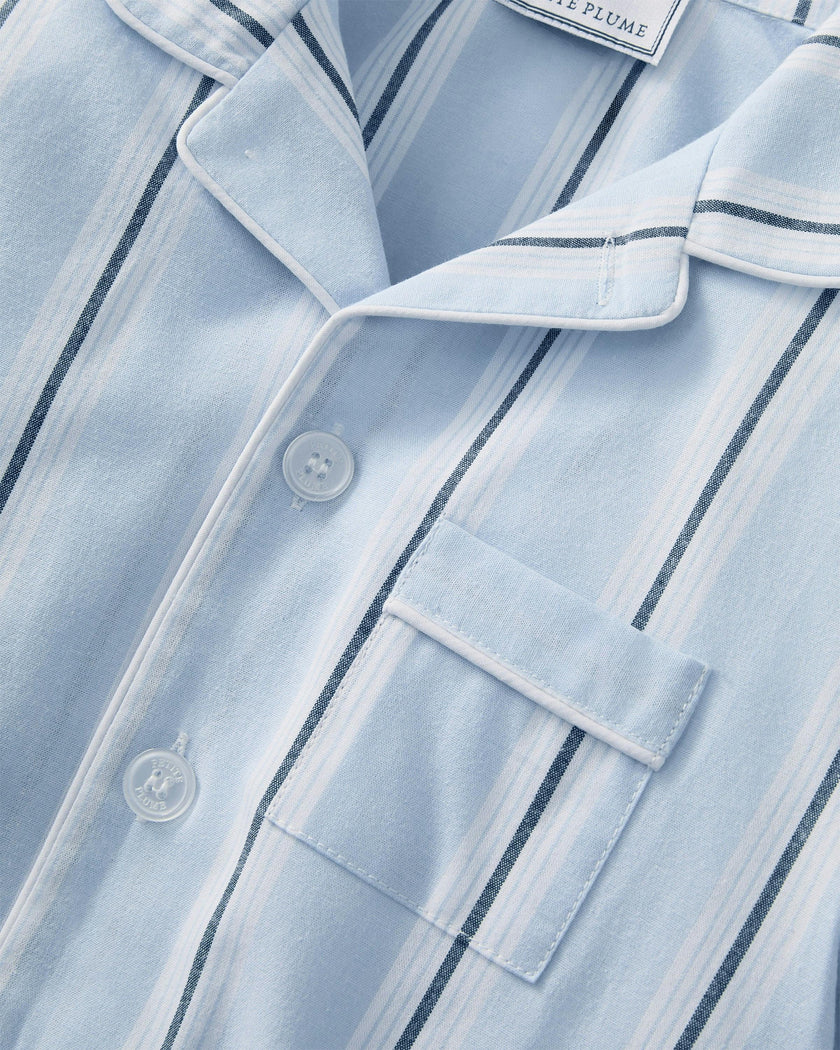 Kid's Twill Pajama Set in Coastal Stripe