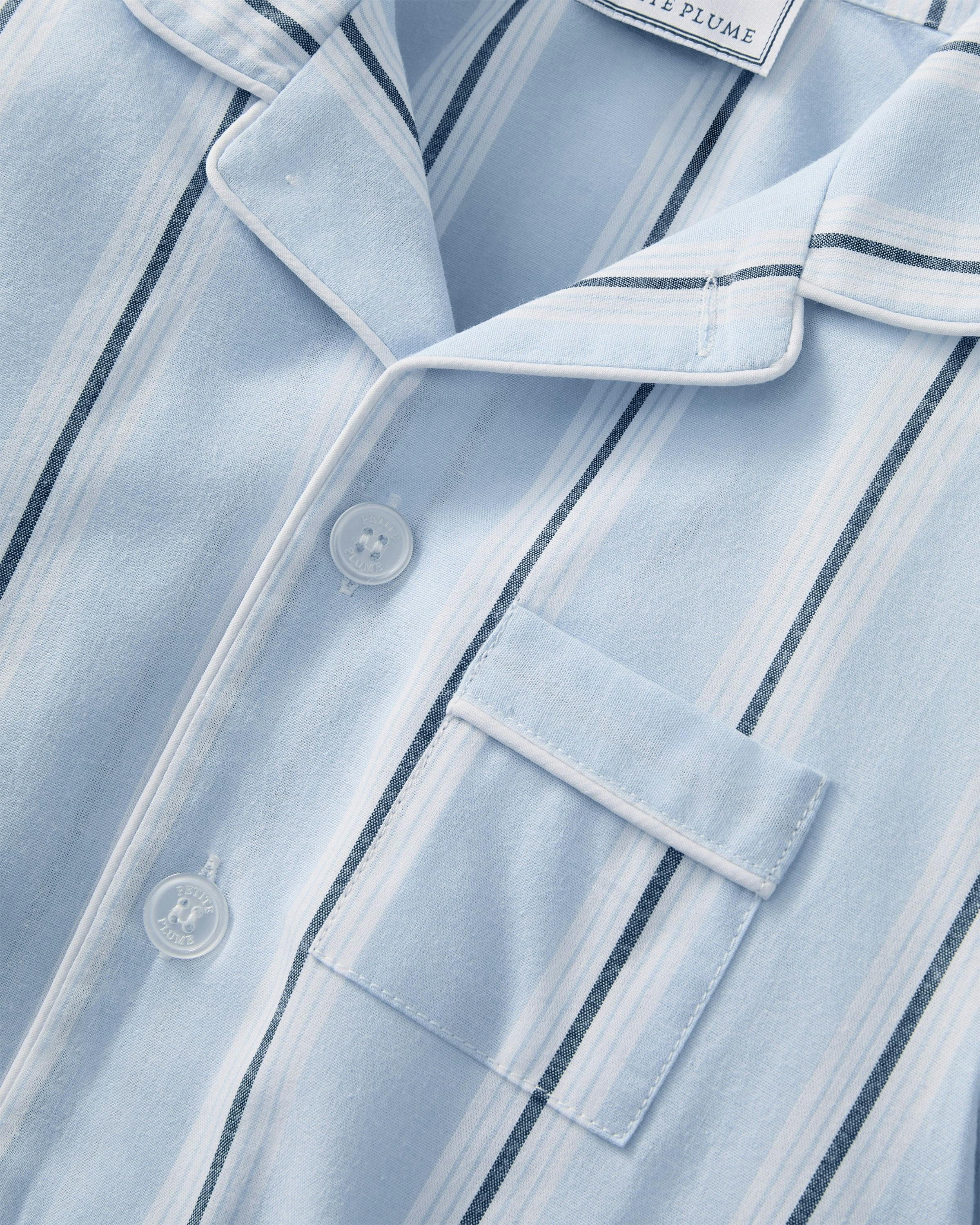Kid's Twill Pajama Set in Coastal Stripe