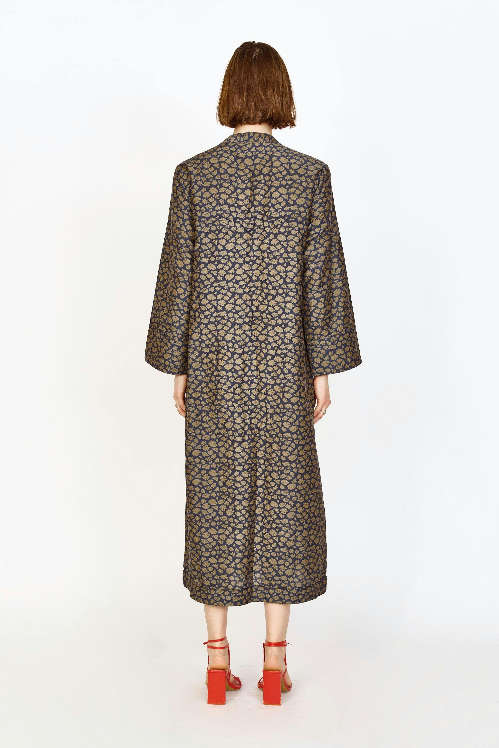 Malmo Dress in Navy Lilypad