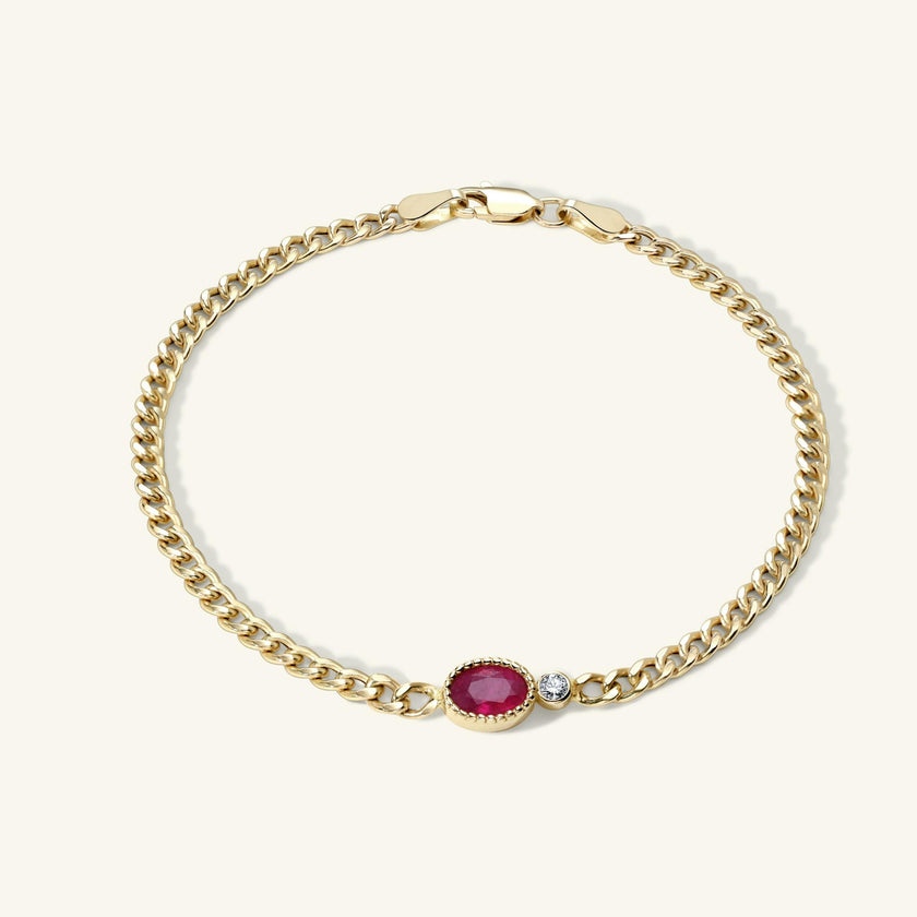 Olympia Ruby Station Bracelet on Charlie Chain