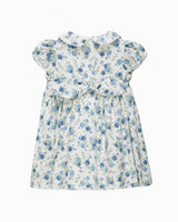 Baby Arabella Rose Floral Smocked Dress in Blue