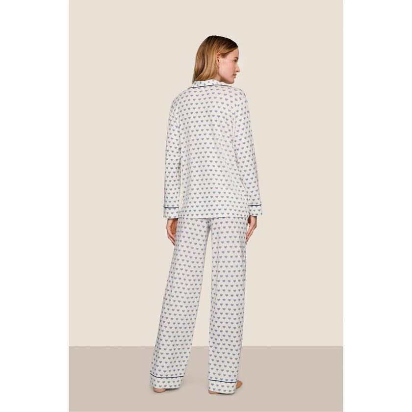 Gisele Printed TENCEL Modal Long PJ Set, Blue