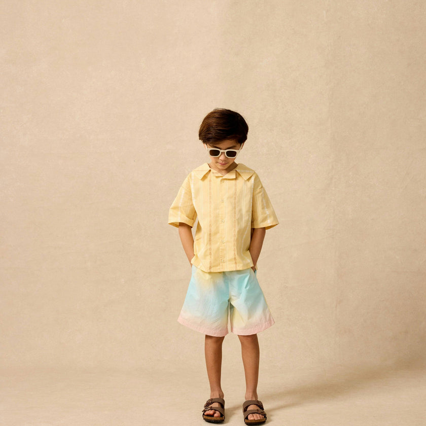 Bowling Shirt in Pineapple Stripe