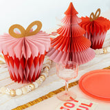 Pink & Red Christmas Tree Honeycomb Set