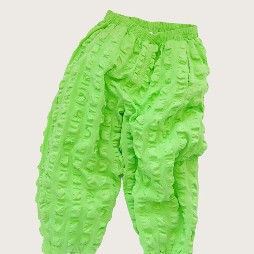 Manu Green Giant Seersucker Trousers