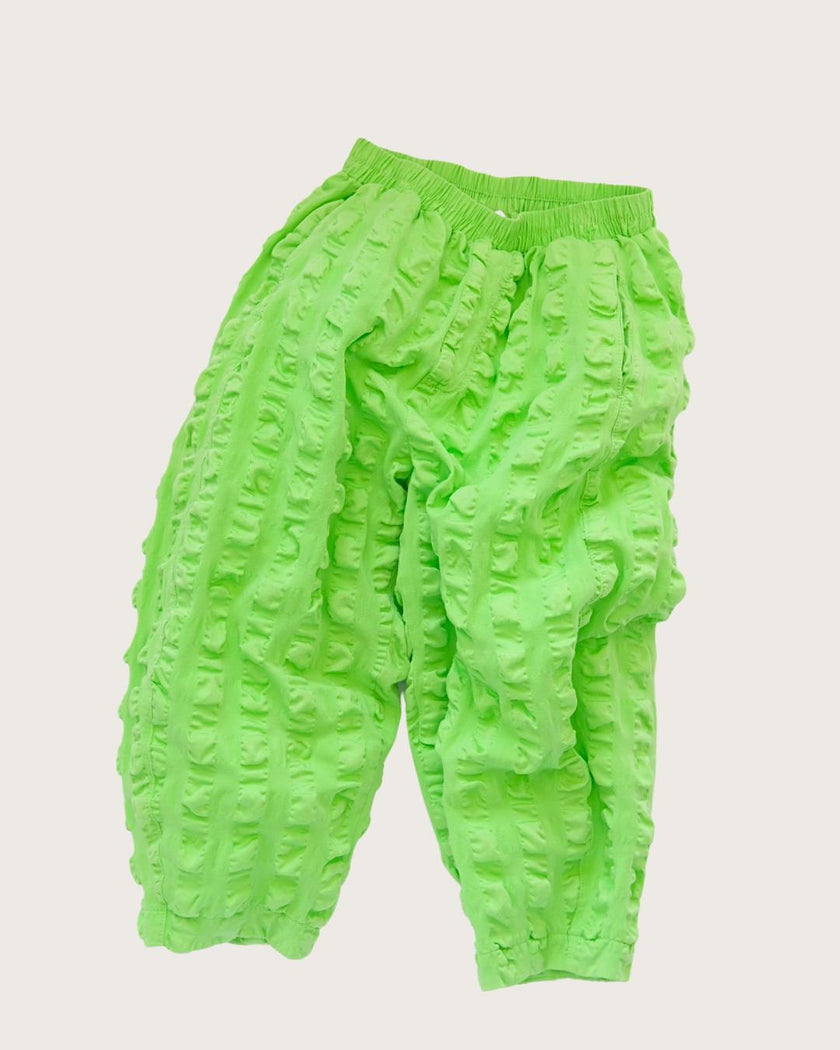 Manu Green Giant Seersucker Trousers