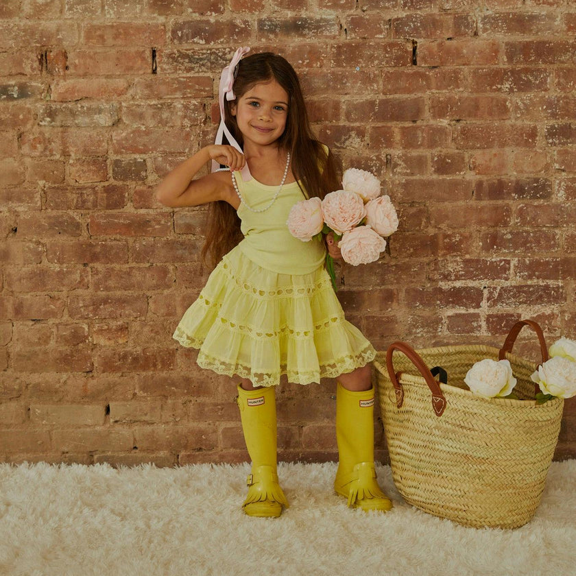 Harlow Pastel Yellow Heart Cut Out Tank