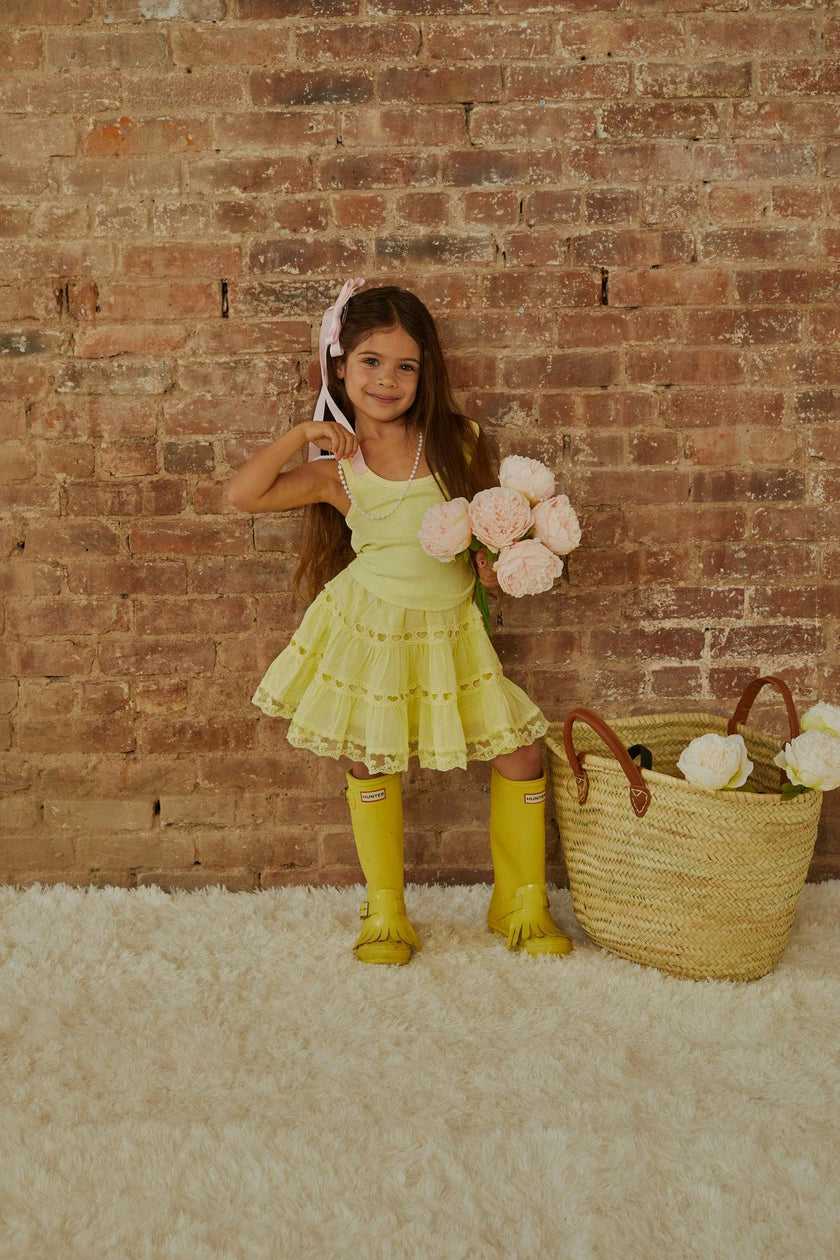 Harlow Pastel Yellow Heart Cut Out Tank