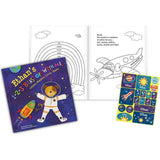 1-2-3 Blast-Off with Me Personalized Book, Coloring Book & Sticker Gift Set