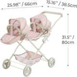 Olivia's Little World Doll Double Bassinet Stroller