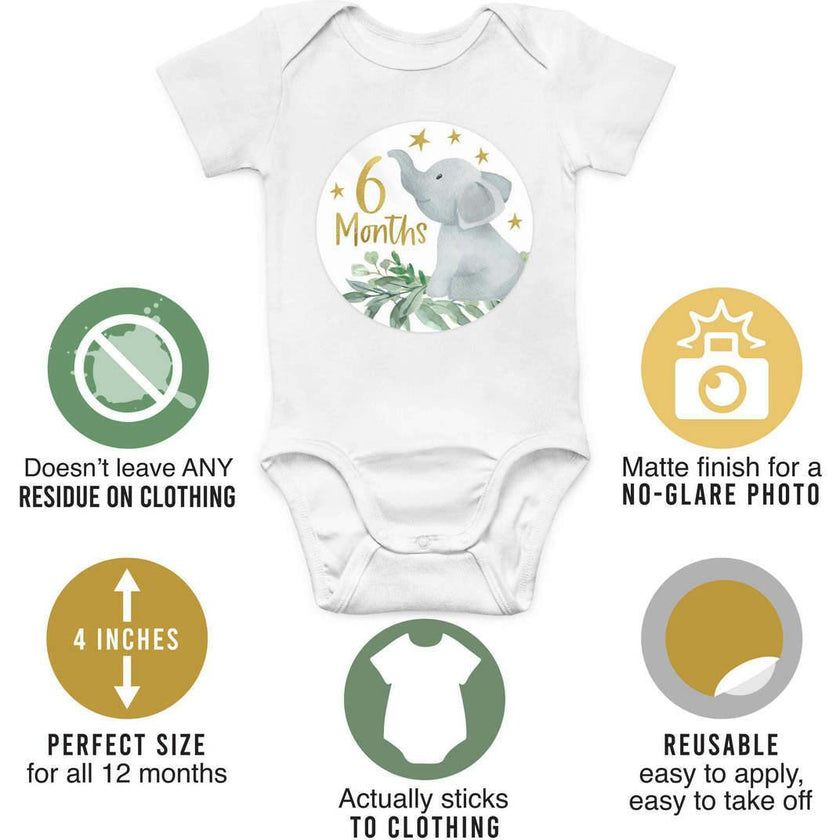 6-Piece Baby Closet Dividers & 20-Piece Baby Milestone Stickers Baby Shower Gift