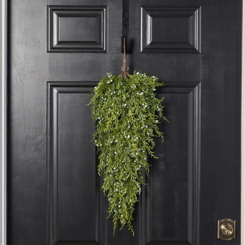 Seeding Winter Juniper Berry Greenery Classic Holiday Teardrop Swag - 3 Options Available