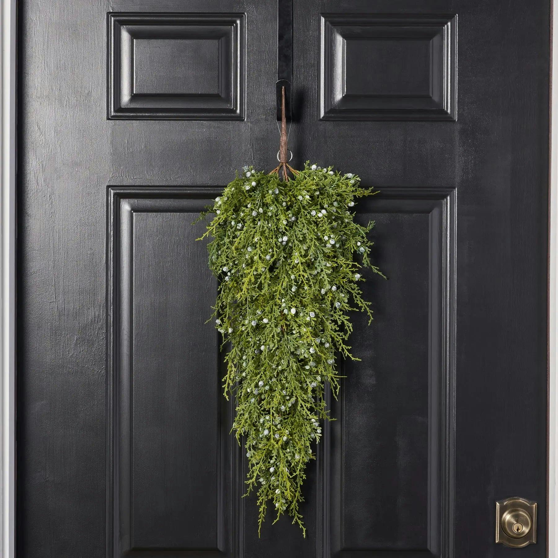 Seeding Winter Juniper Berry Greenery Classic Holiday Teardrop Swag - 3 Options Available
