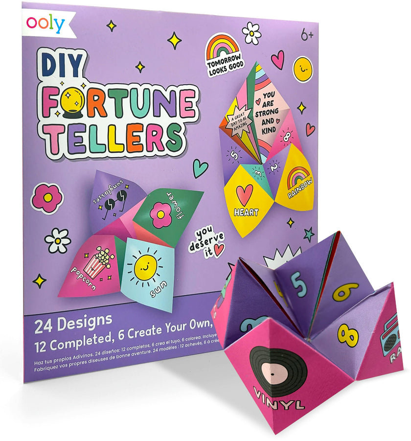 DIY Fortune Tellers Activity Kit - 24 Designs - 2 Sticker Sheets