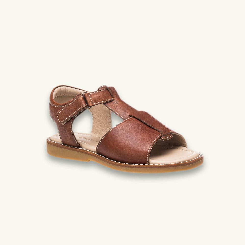 Boy Sandal | Natural Brown Leather