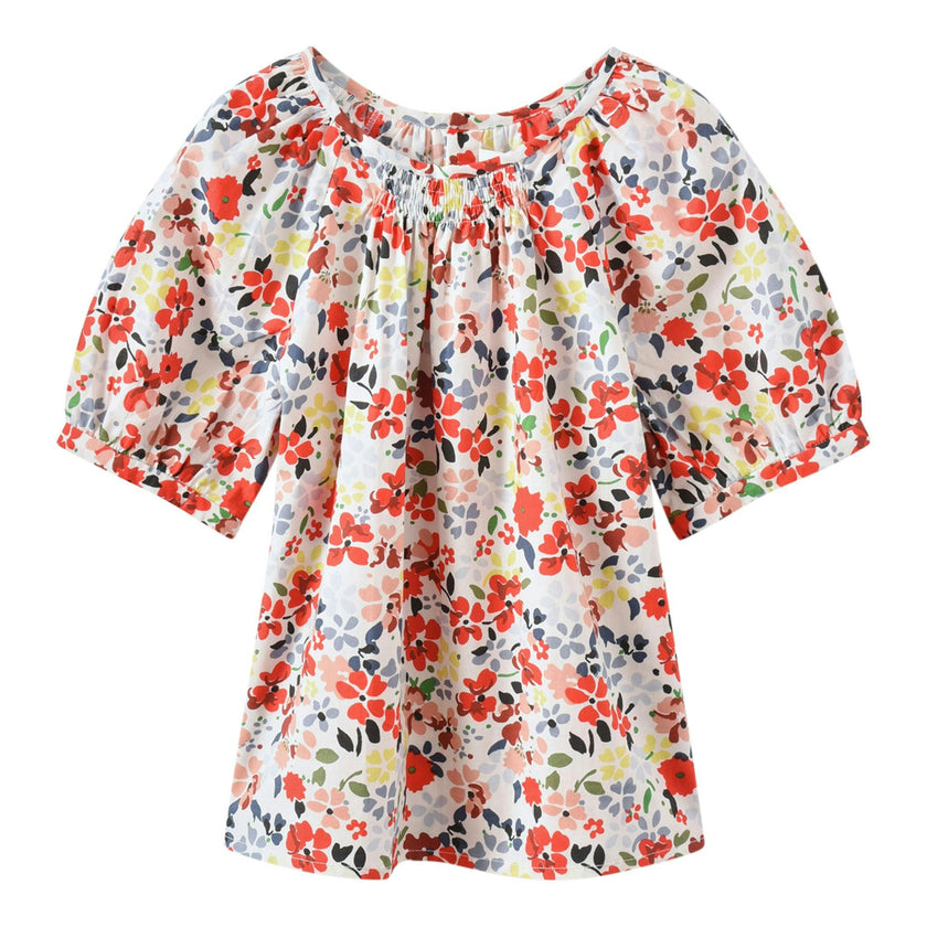 BONPOINT Smocked blouse grenadine flower