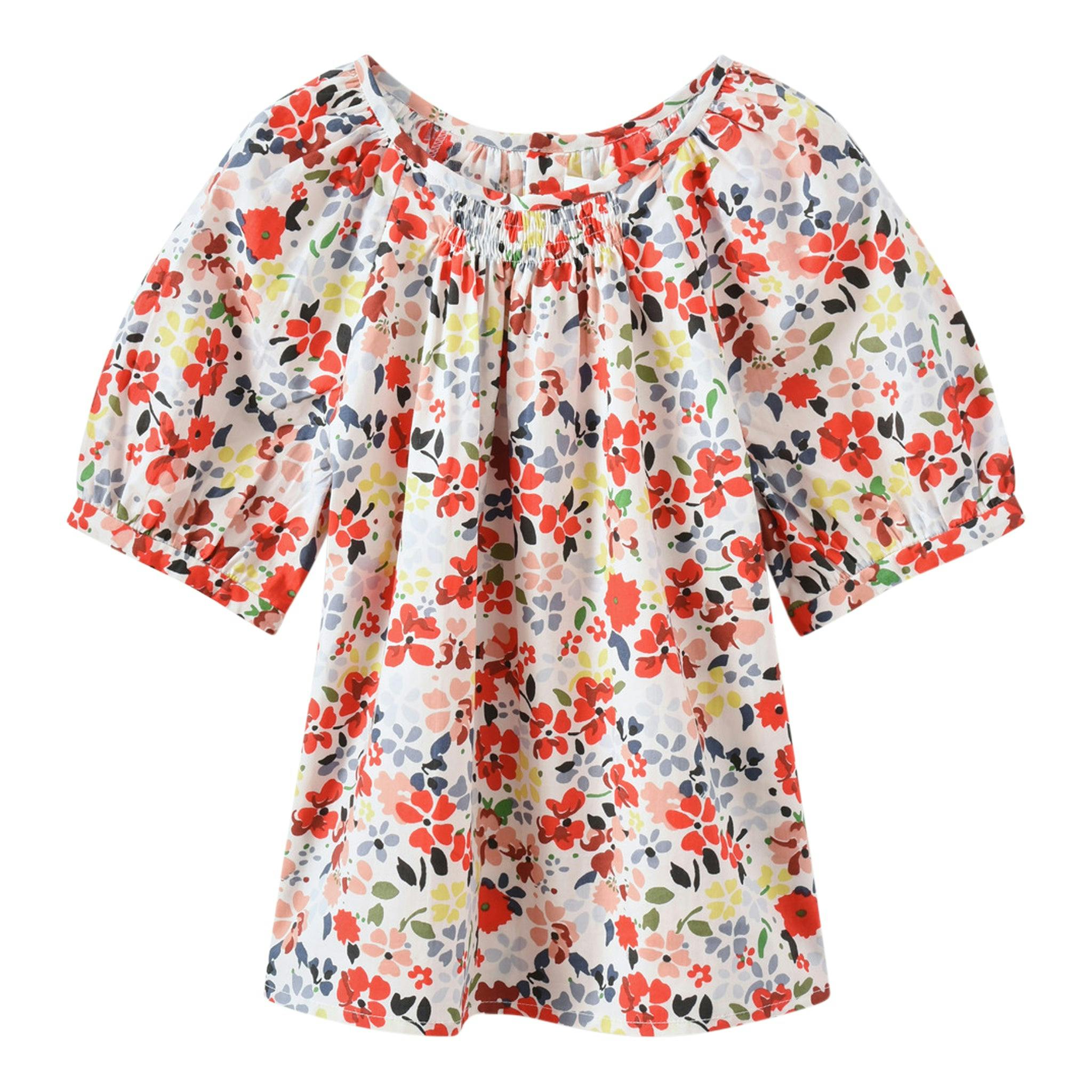 BONPOINT Smocked blouse grenadine flower