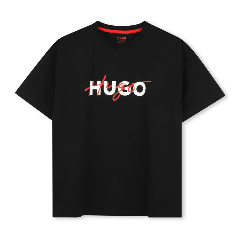 Black Crewneck Logo T‑Shirt