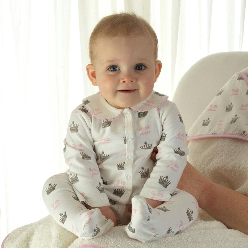 Princess Crown Print Footie