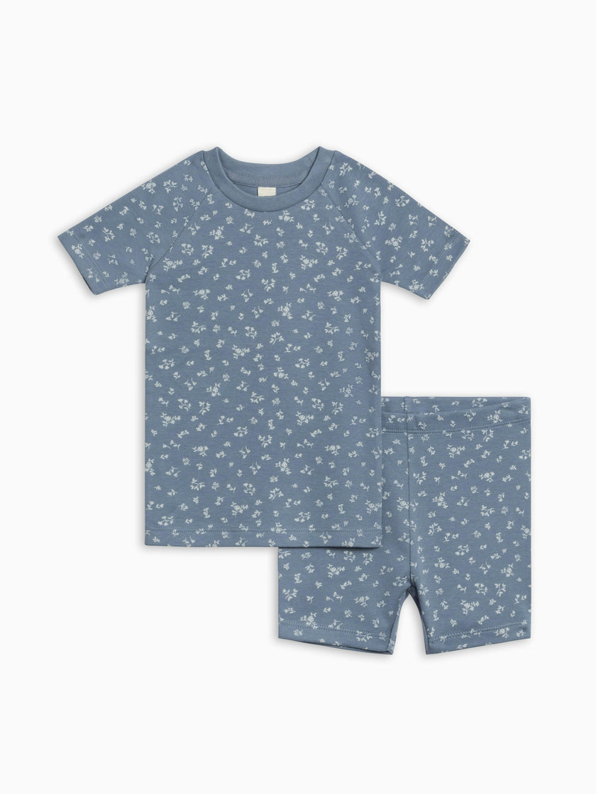 2-Piece Short Sleeve Jammie Set - Isla Floral / Sea + Ivory