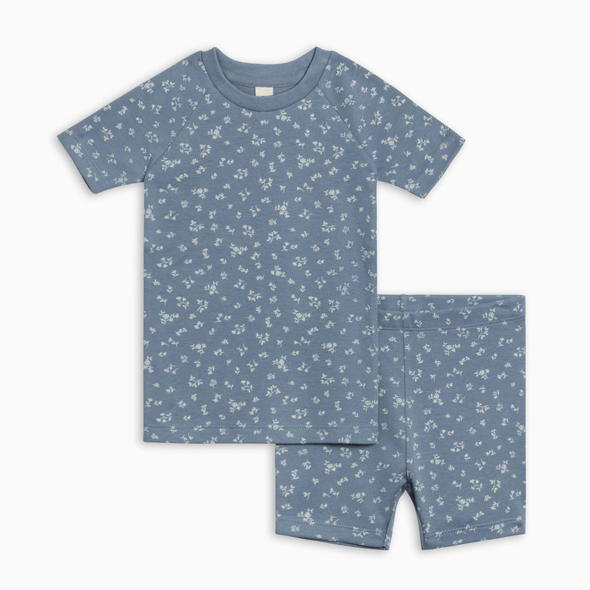 2-Piece Short Sleeve Jammie Set - Isla Floral / Sea + Ivory