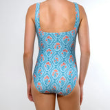 Janece Square Neck One Piece Swimsuit - Wallpaper