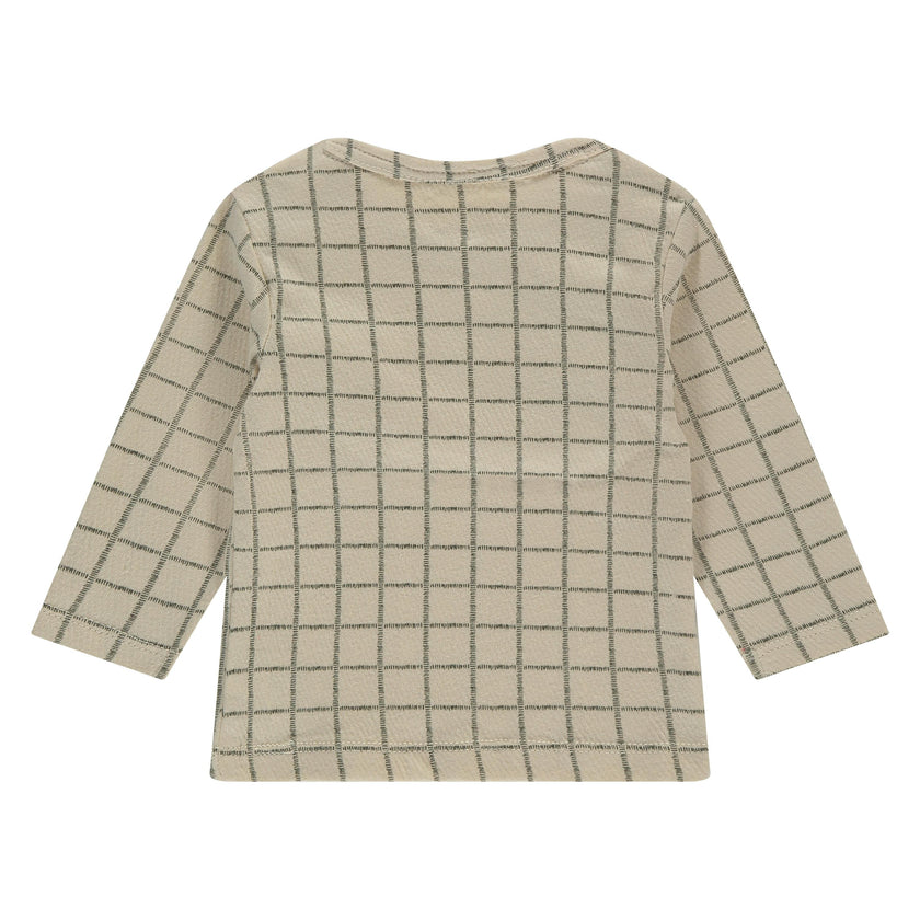 Window Pane Print Long Sleeve T-Shirt