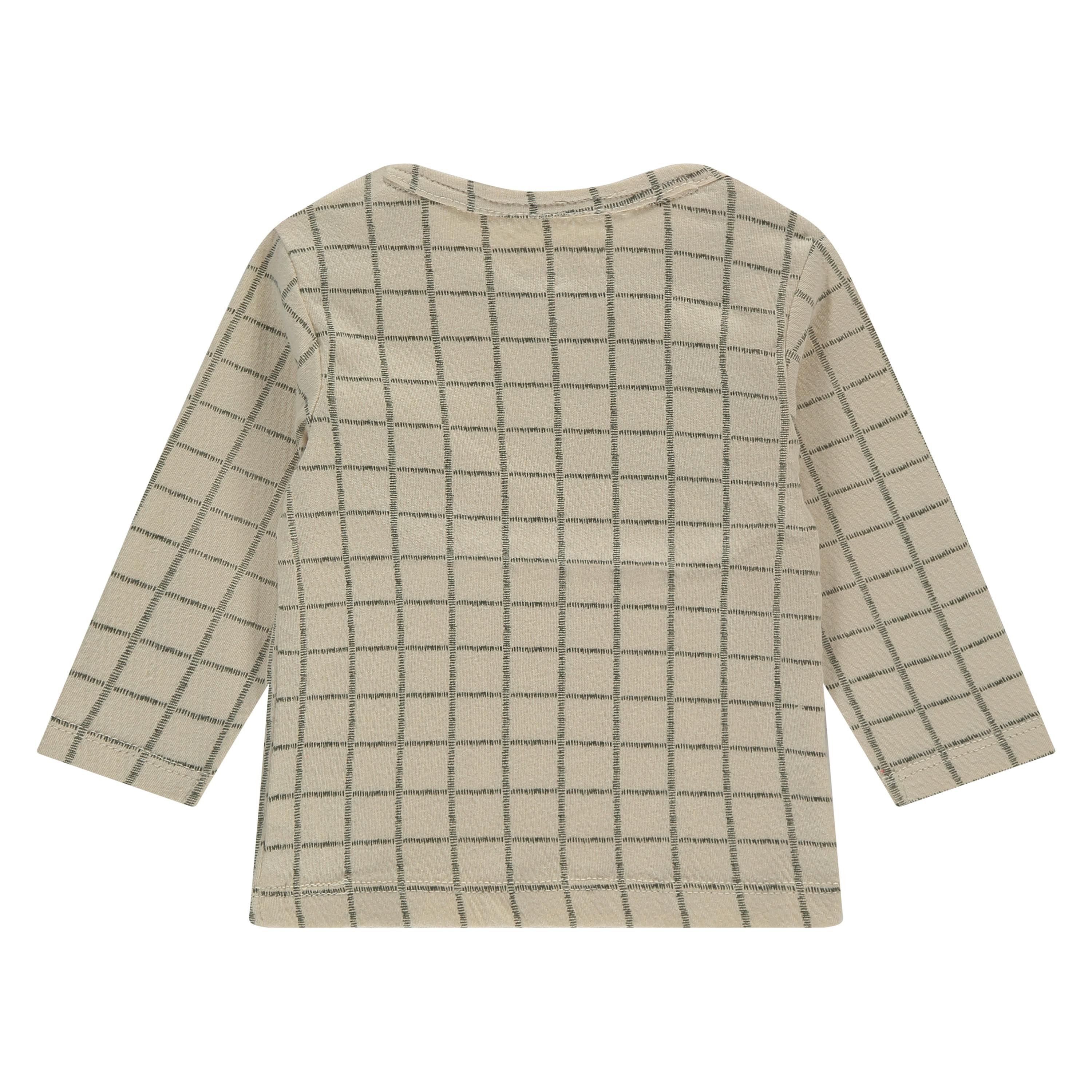 Window Pane Print Long Sleeve T-Shirt