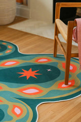 Abstract Snake Rug by Jessica Miller