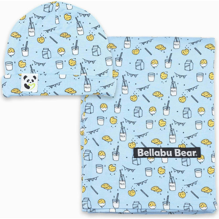 Milk & Cookies Original Bamboo Swaddle & Beanie Set