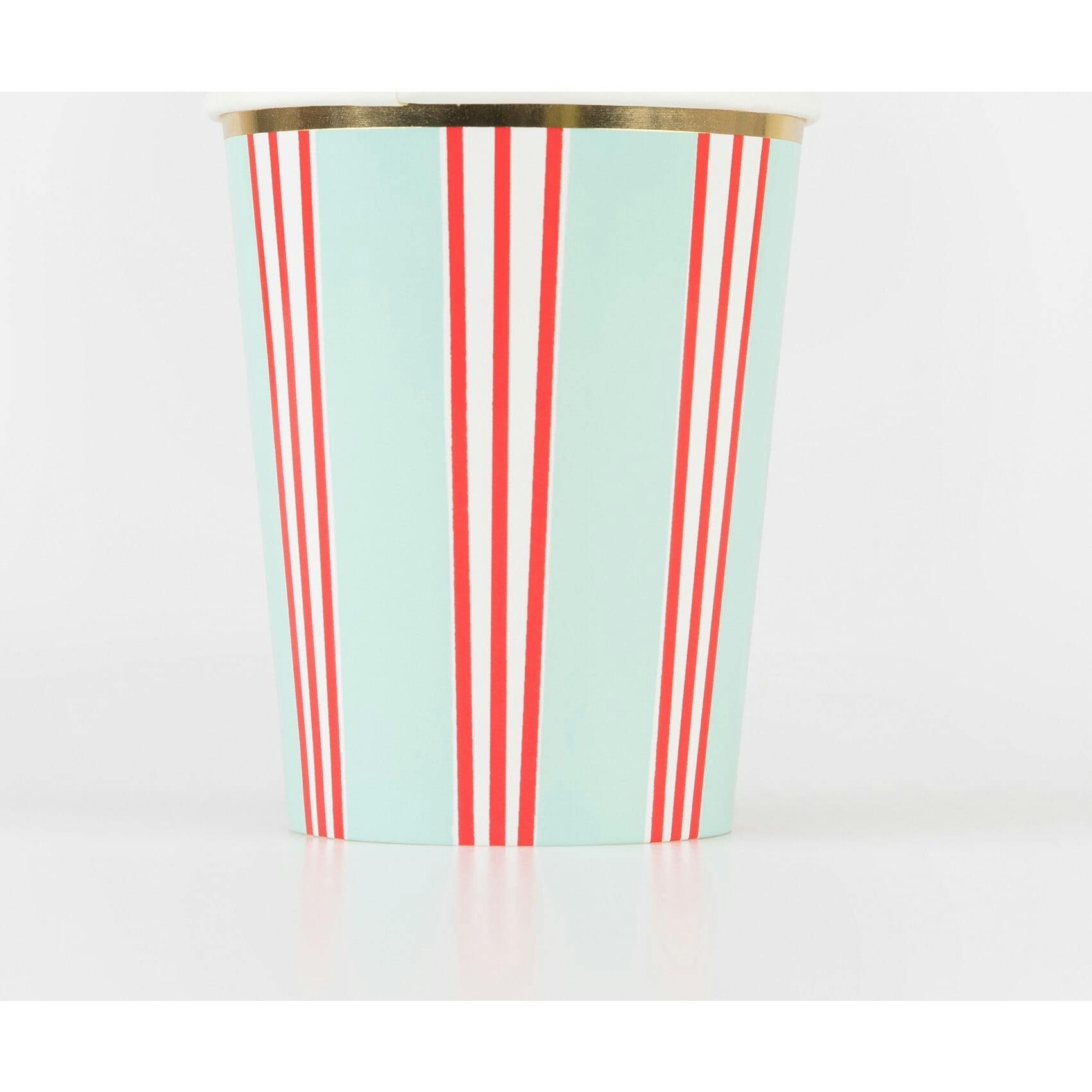 Festive Stripe Cups