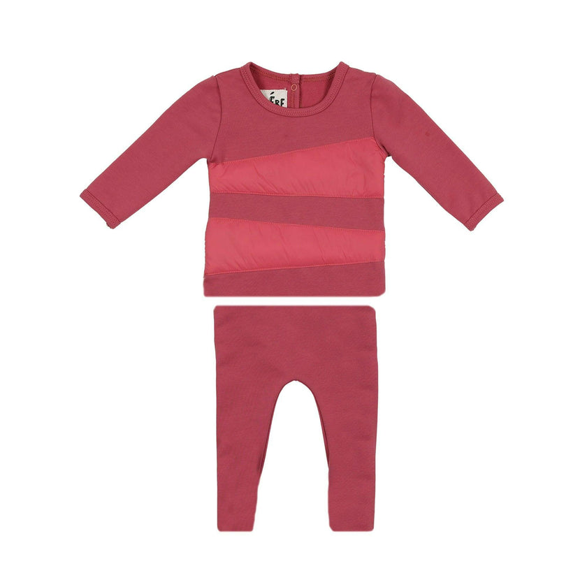 Puffed Triangle Long Sleeve Top & Pant 2-Piece Set