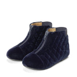 Nicole Quilted Velvet Zipped Ankle Boots