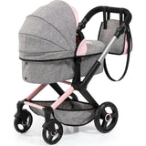 Bayer Design Dolls: Pram Xeo - Grey & Pink