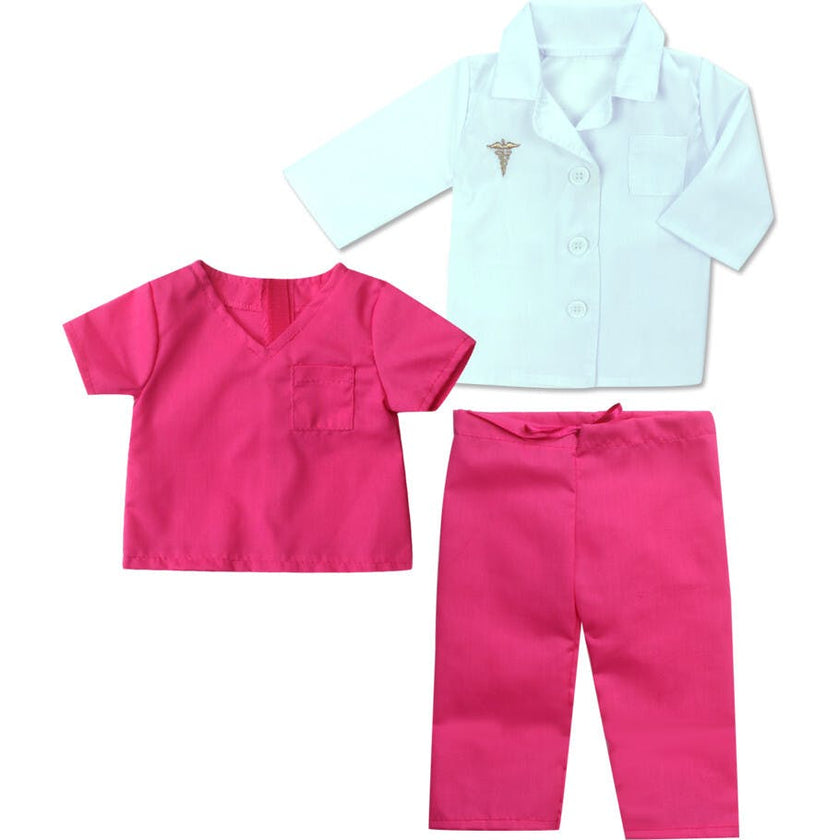 Sophia's 10-Piece Medical Set wth Scrubs, Lab Jacket and Accessories for 18" Dolls, Multi