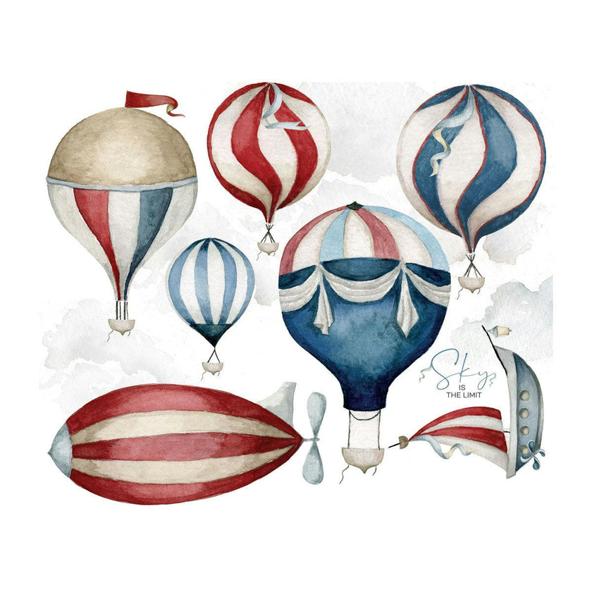Sky Is The Limit Balloon Wall Decal Set
